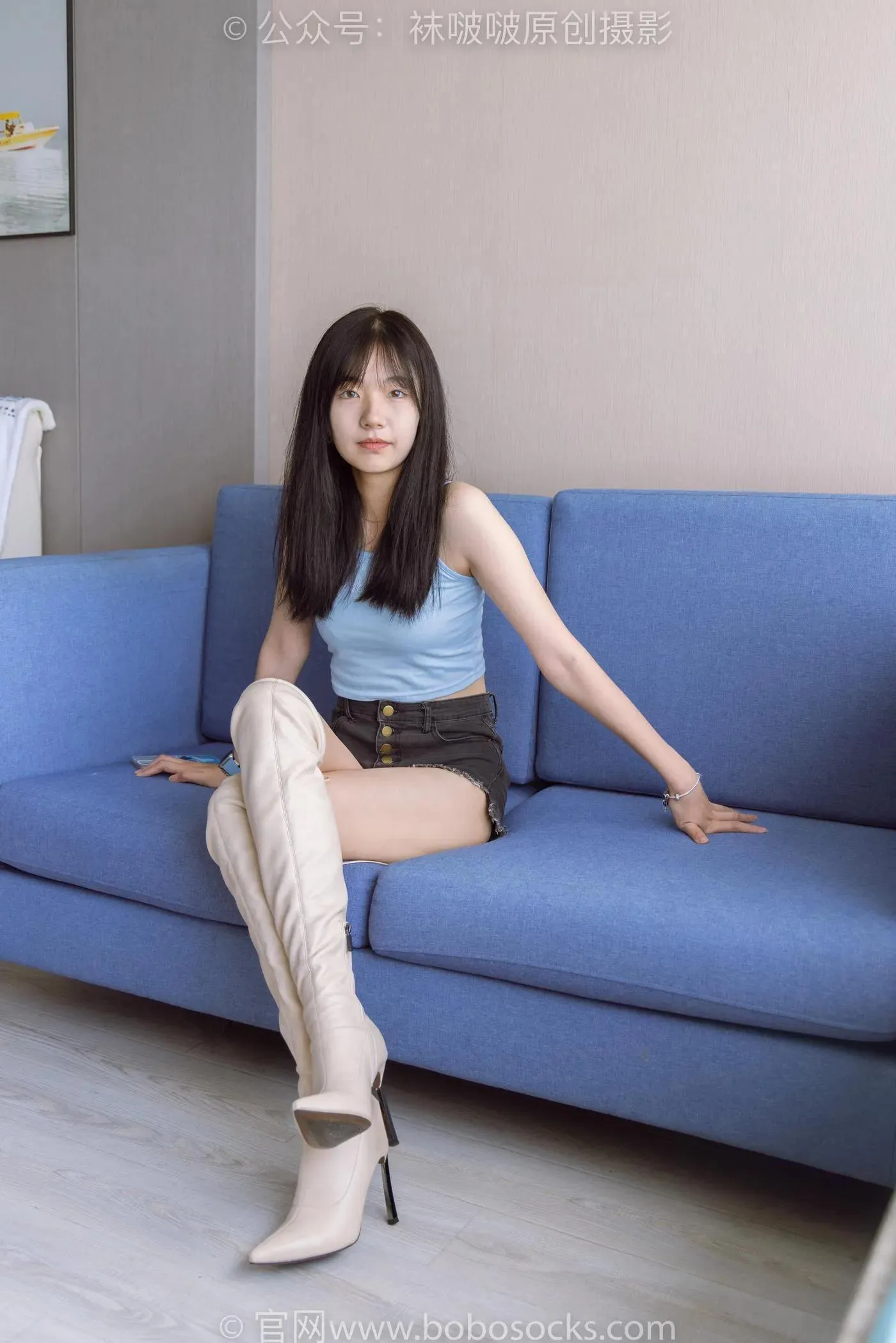 [BoBoSocks袜啵啵]NO.174 小甜豆-高跟长靴、白棉袜、裸足 [178P]插图3